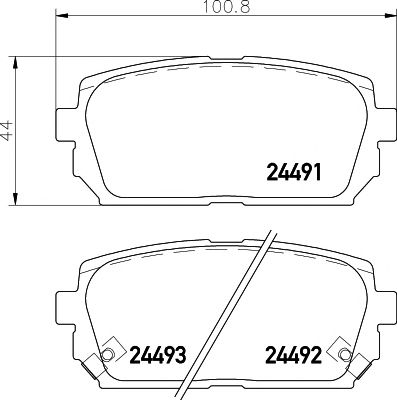 HELLA PAGID 8db355012971 -  Комплект тормозных колодок, дисковый тормоз